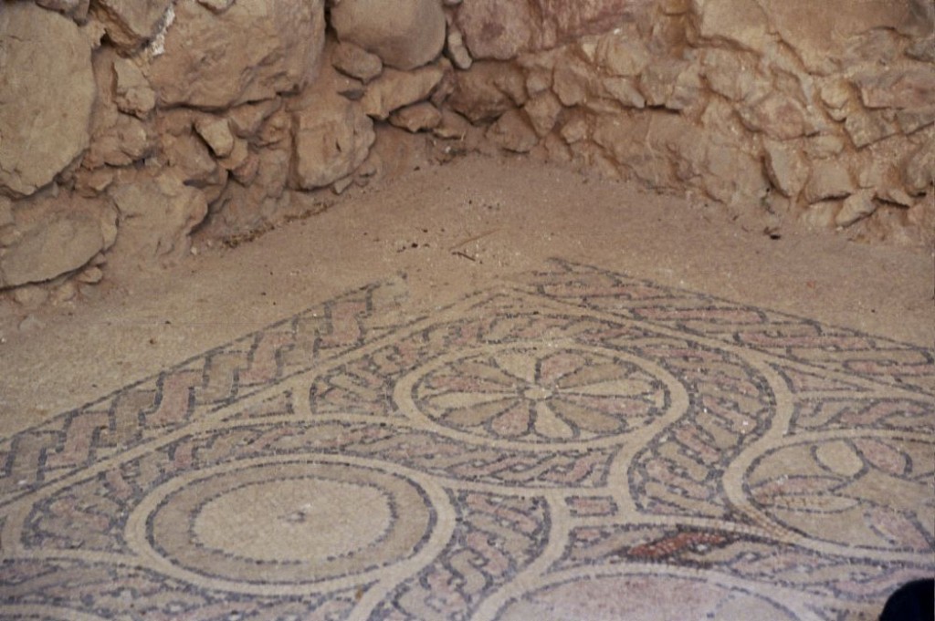 Mosaic floor at the byzantine church.
